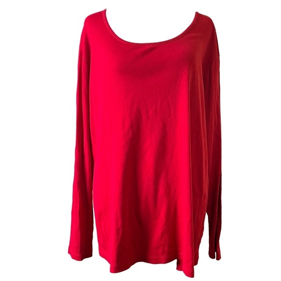 Tops - Jones New York Women's Red Long Sleeve Top